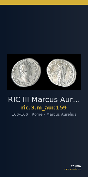 RIC III Marcus Aurelius 159 — CANOA