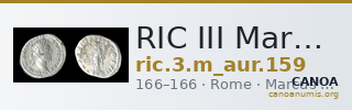 RIC III Marcus Aurelius 159 — CANOA