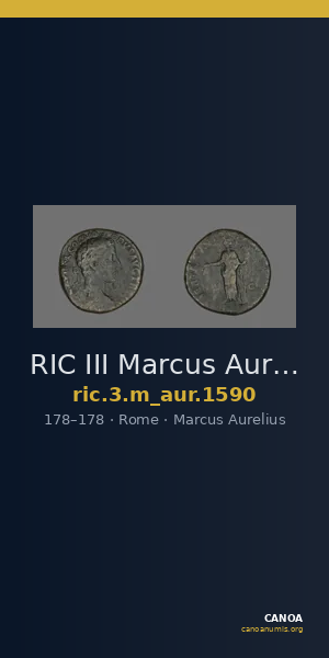 RIC III Marcus Aurelius 1590 — CANOA