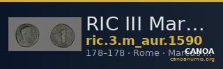 RIC III Marcus Aurelius 1590 — CANOA