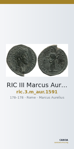 RIC III Marcus Aurelius 1591 — CANOA
