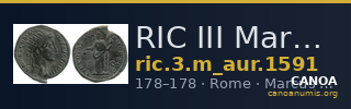 RIC III Marcus Aurelius 1591 — CANOA