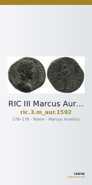 RIC III Marcus Aurelius 1592 — CANOA