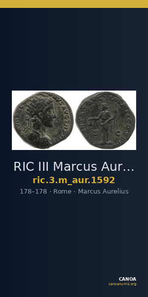 RIC III Marcus Aurelius 1592 — CANOA