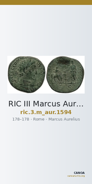 RIC III Marcus Aurelius 1594 — CANOA