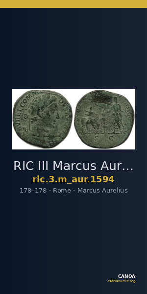 RIC III Marcus Aurelius 1594 — CANOA