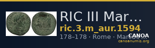 RIC III Marcus Aurelius 1594 — CANOA