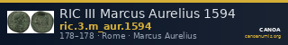 RIC III Marcus Aurelius 1594 — CANOA