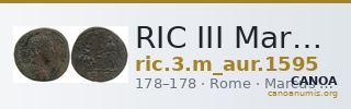 RIC III Marcus Aurelius 1595 — CANOA