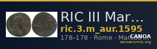 RIC III Marcus Aurelius 1595 — CANOA