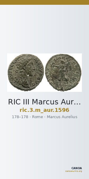 RIC III Marcus Aurelius 1596 — CANOA