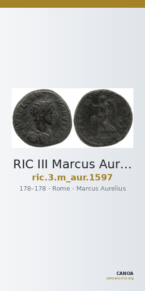 RIC III Marcus Aurelius 1597 — CANOA