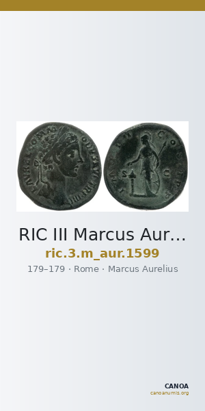RIC III Marcus Aurelius 1599 — CANOA