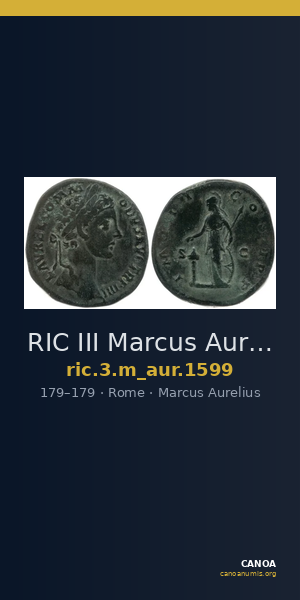 RIC III Marcus Aurelius 1599 — CANOA