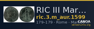 RIC III Marcus Aurelius 1599 — CANOA