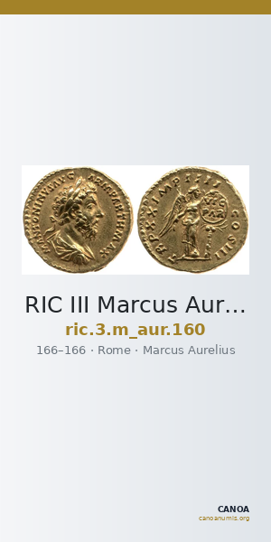 RIC III Marcus Aurelius 160 — CANOA