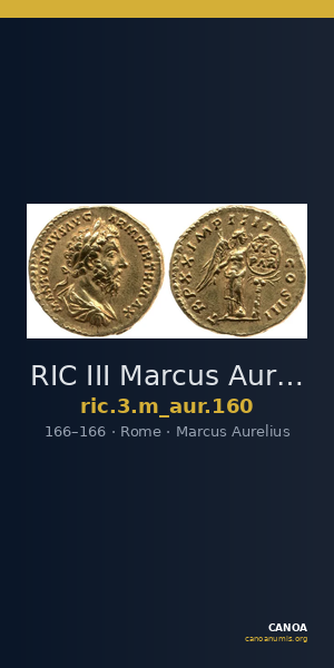 RIC III Marcus Aurelius 160 — CANOA