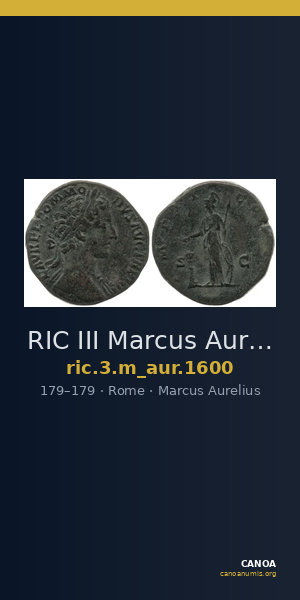 RIC III Marcus Aurelius 1600 — CANOA