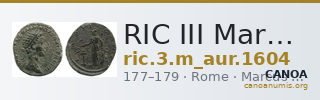 RIC III Marcus Aurelius 1604 — CANOA