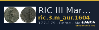 RIC III Marcus Aurelius 1604 — CANOA