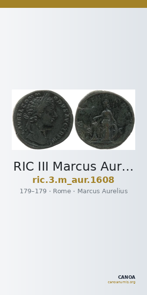 RIC III Marcus Aurelius 1608 — CANOA