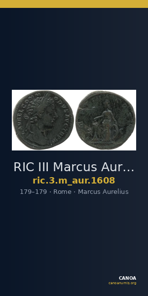 RIC III Marcus Aurelius 1608 — CANOA