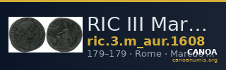 RIC III Marcus Aurelius 1608 — CANOA