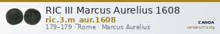 RIC III Marcus Aurelius 1608 — CANOA