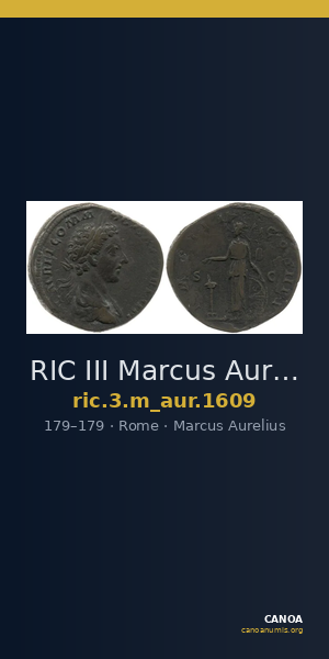 RIC III Marcus Aurelius 1609 — CANOA