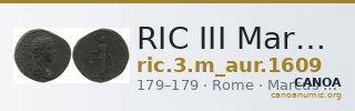 RIC III Marcus Aurelius 1609 — CANOA