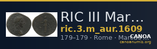 RIC III Marcus Aurelius 1609 — CANOA