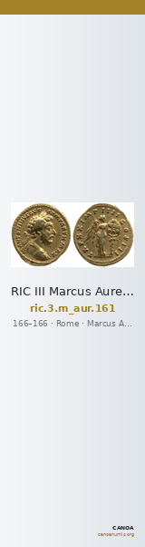 RIC III Marcus Aurelius 161 — CANOA