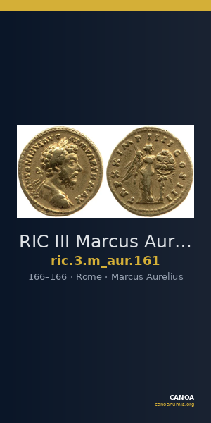 RIC III Marcus Aurelius 161 — CANOA