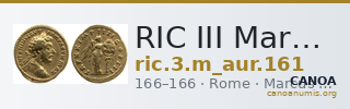 RIC III Marcus Aurelius 161 — CANOA