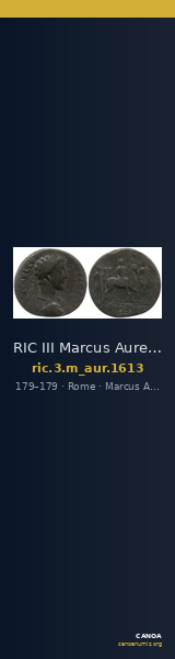 RIC III Marcus Aurelius 1613 — CANOA