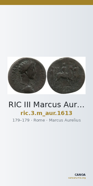 RIC III Marcus Aurelius 1613 — CANOA