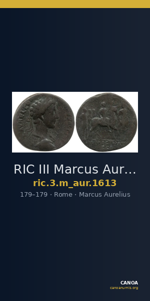 RIC III Marcus Aurelius 1613 — CANOA