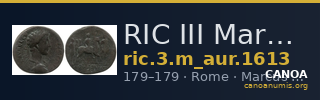 RIC III Marcus Aurelius 1613 — CANOA