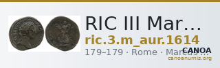 RIC III Marcus Aurelius 1614 — CANOA