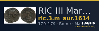 RIC III Marcus Aurelius 1614 — CANOA
