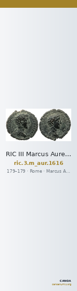 RIC III Marcus Aurelius 1616 — CANOA