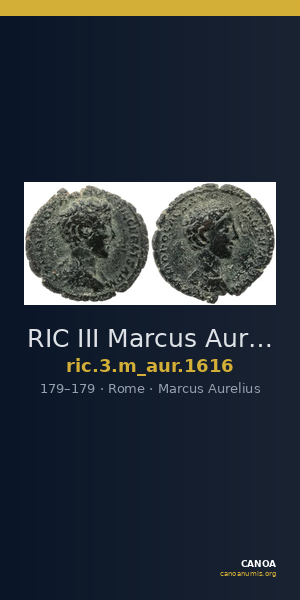 RIC III Marcus Aurelius 1616 — CANOA