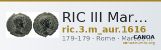 RIC III Marcus Aurelius 1616 — CANOA