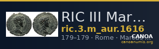 RIC III Marcus Aurelius 1616 — CANOA