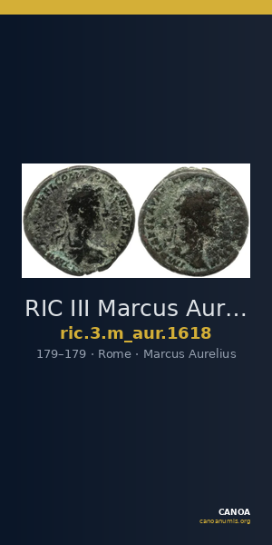 RIC III Marcus Aurelius 1618 — CANOA
