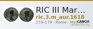RIC III Marcus Aurelius 1618 — CANOA