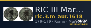 RIC III Marcus Aurelius 1618 — CANOA
