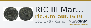 RIC III Marcus Aurelius 1619 — CANOA