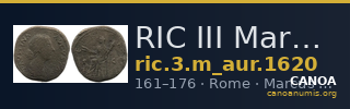 RIC III Marcus Aurelius 1620 — CANOA