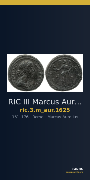 RIC III Marcus Aurelius 1625 — CANOA